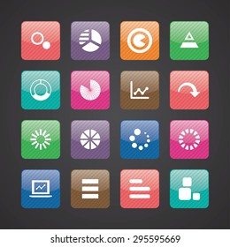 diagram icons universal set for web and mobile