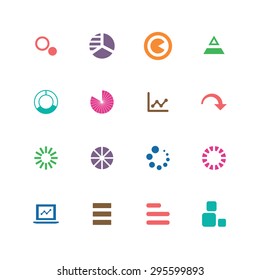diagram icons universal set for web and mobile