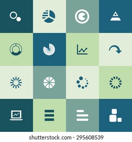 diagram icons universal set for web and mobile