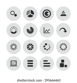 diagram icons universal set for web and mobile