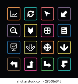 diagram icons universal set for web and mobile