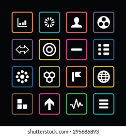 diagram icons universal set for web and mobile