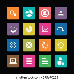 diagram icons universal set for web and mobile
