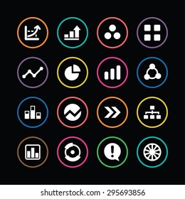 diagram icons universal set for web and mobile