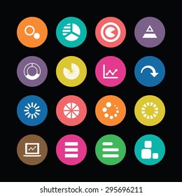 diagram icons universal set for web and mobile