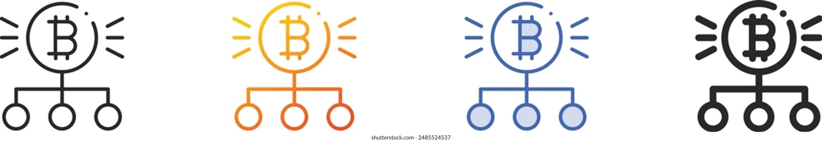 diagram icon.Thin Linear, Gradient, Blue Stroke and bold Style Design Isolated On White Background