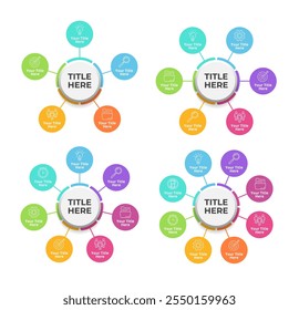 Diagrama Infográfico com Várias Etapas para Apresentação de Negócios, Pôster, Banner e Livreto.