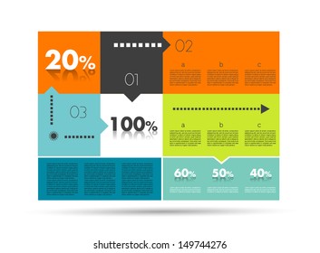 Diagram for infographics. Example of speech chart. Web banner template.