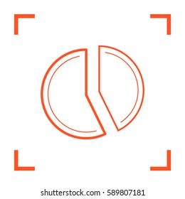 diagram isolated minimal icon. round graphic line vector icon for websites and mobile minimalistic flat design.