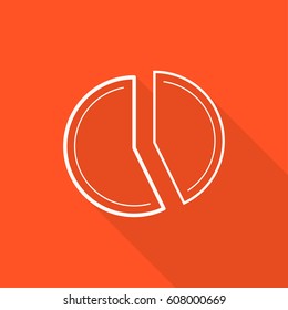 diagram isolated minimal icon. round graphic line vector icon for websites and mobile minimalistic flat design.