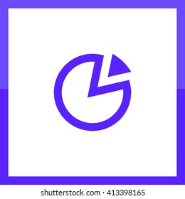 Diagram isolated minimal single flat linear icon for application and web. Pie chart line vector icon for websites and mobile minimalistic flat design.