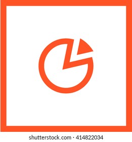 Diagram isolated minimal single flat linear icon for application and web. Pie chart line vector icon for websites and mobile minimalistic flat design.