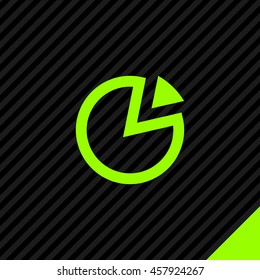 Diagram isolated minimal single flat linear icon for application and web. Pie chart line vector icon for websites and mobile minimalistic flat design.