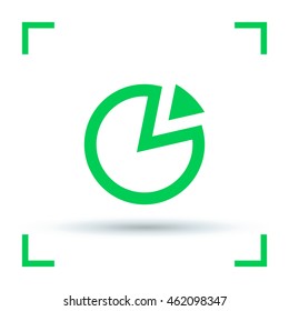 Diagram isolated minimal single flat linear icon for application and web. Pie chart line vector icon for websites and mobile minimalistic flat design.