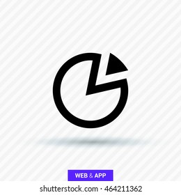 Diagram isolated minimal single flat linear icon for application and web. Pie chart line vector icon for websites and mobile minimalistic flat design.