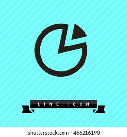 Diagram isolated minimal single flat linear icon for application and web. Pie chart line vector icon for websites and mobile minimalistic flat design.