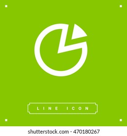 Diagram isolated minimal single flat linear icon for application and web. Pie chart line vector icon for websites and mobile minimalistic flat design.