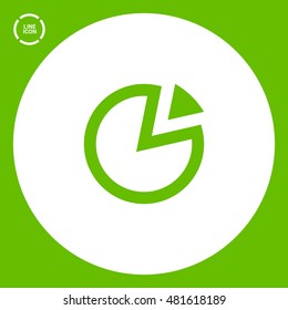Diagram isolated minimal single flat linear icon for application and web. Pie chart line vector icon for websites and mobile minimalistic flat design.