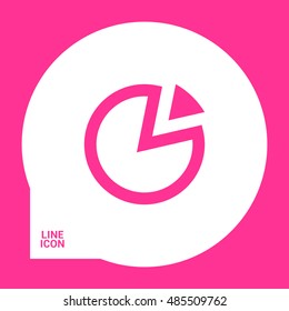 Diagram isolated minimal single flat linear icon for application and web. Pie chart line vector icon for websites and mobile minimalistic flat design.