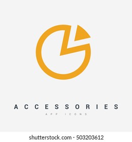 Diagram isolated minimal single flat linear icon for application and web. Pie chart line vector icon for websites and mobile minimalistic flat design.
