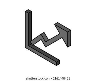 Diagram isometric design icon. Vector web illustration. 3d colorful concept