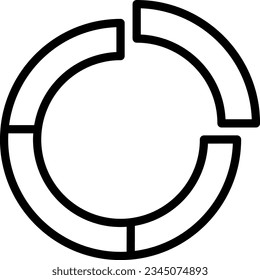 Diagram Job Pie Outline Icon