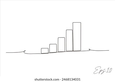  diagram level continuous line vector illustration
