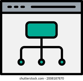 Diagram Line Filled Vector Icon Design
