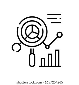 Diagram line icon, concept sign, outline vector illustration, linear symbol.
