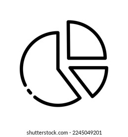 Diagram line icon. Data, ratio, analysis, report, finance, diagram diagram, business, calculations, profit, loss, lists. Data concept. Vector black line icon on white background
