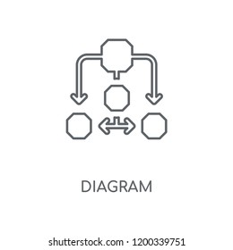 Diagram linear icon. Diagram concept stroke symbol design. Thin graphic elements vector illustration, outline pattern on a white background, eps 10.
