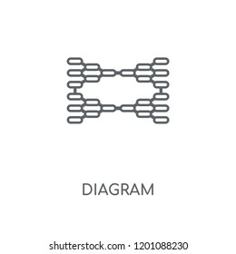 Diagram linear icon. Diagram concept stroke symbol design. Thin graphic elements vector illustration, outline pattern on a white background, eps 10.