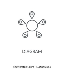 Diagram linear icon. Diagram concept stroke symbol design. Thin graphic elements vector illustration, outline pattern on a white background, eps 10.