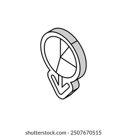 diagram loading statistical data isometric icon vector. diagram loading statistical data sign. isolated symbol illustration