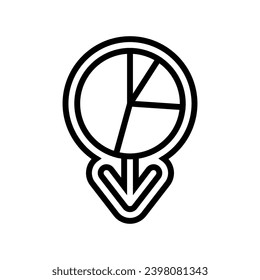 diagram loading statistical data line icon vector. diagram loading statistical data sign. isolated contour symbol black illustration