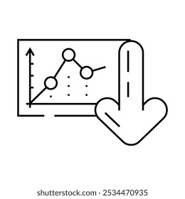 diagram loading statistical data line icon vector. diagram loading statistical data sign. isolated contour symbol black illustration