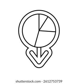 diagram loading statistical data line icon vector. diagram loading statistical data sign. isolated contour symbol black illustration