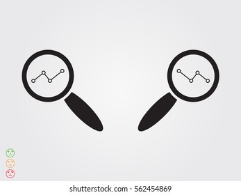 Diagram magnifier icon vector illustration eps10