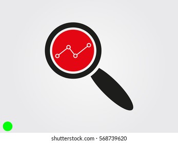 Diagram magnifier icon vector illustration eps10