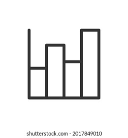Diagram minimal line icon. Web stroke symbol design. Diagram sign isolated on a white background. Premium line icon.
