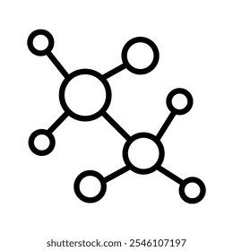 Diagram of a molecular model showcasing connections between atoms in chemistry
