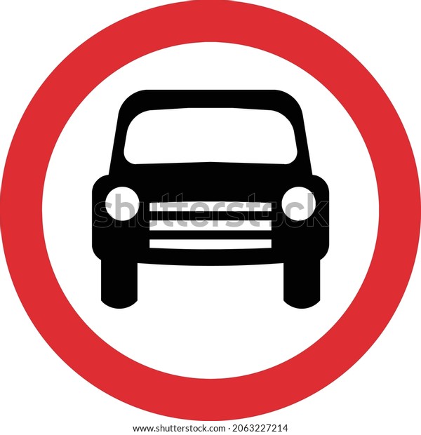 Diagram Motor vehicles except solo\
motor cycles prohibited, road signs in the United\
Kingdom