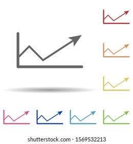 Diagram in multi color style icon. Simple glyph, flat vector of web icons for ui and ux, website or mobile application