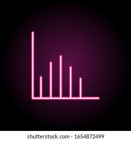 Diagram neon icon. Simple thin line, outline vector of web icons for ui and ux, website or mobile application