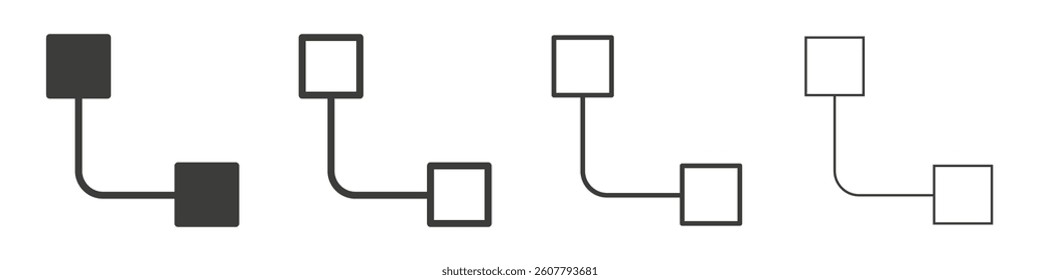 Diagram nested icon collection for website designs