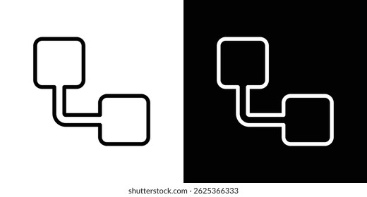 Diagram nested icon concept stroke on white background