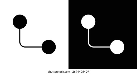 Diagrama ícone aninhado desenho de elemento de ilustração. ícones de glifo preto