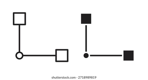 Diagramm verschachteltes Symbol für mobile App, bearbeitbare Designs