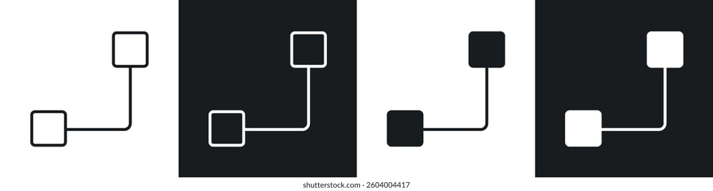 Diagram nested icon symbol collection on white background.