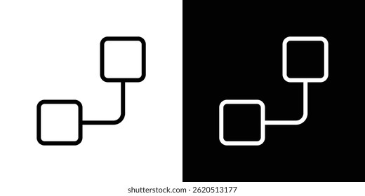 Diagrama aninhado ícone vetor, modelo de logotipo de ilustração em estilo moderno